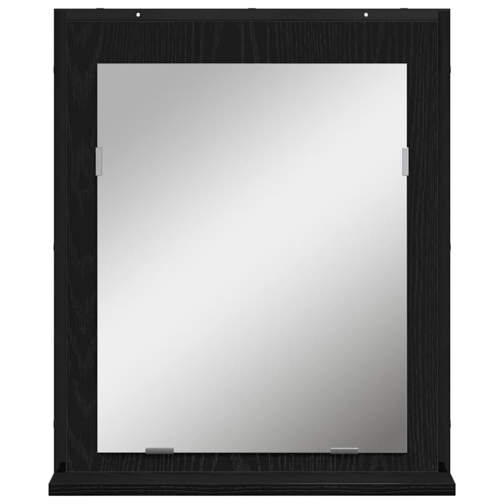 Zrcadlo Černý Dub 50 X 12 X 60 Cm Sklo A Inženýrské Dřevo