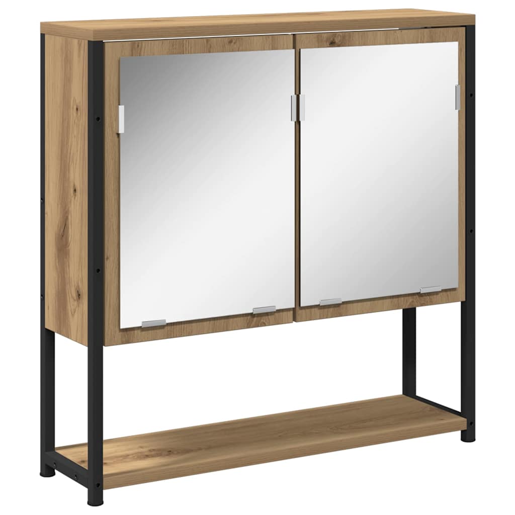 Zrcadlová Skříň Artisanový Dub 60 X 16 X 60 Cm Kompozitní Dřevo