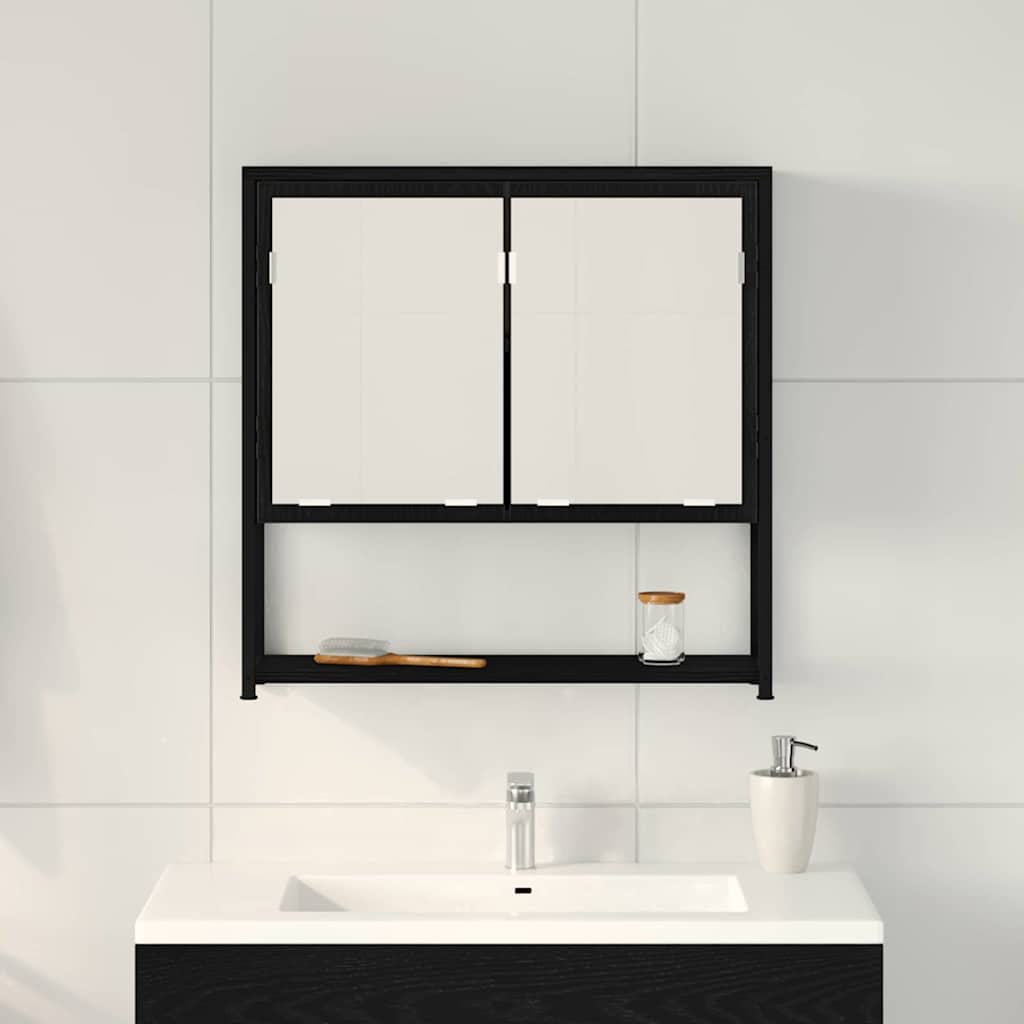 Zrcadlová Skříň Černý Dub 60 X 16 X 60 Cm Kompozitní Dřevo
