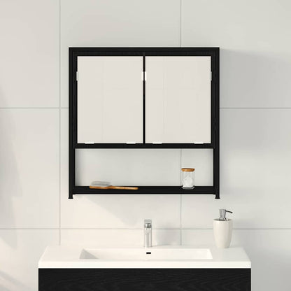 Zrcadlová Skříň Černý Dub 60 X 16 X 60 Cm Kompozitní Dřevo