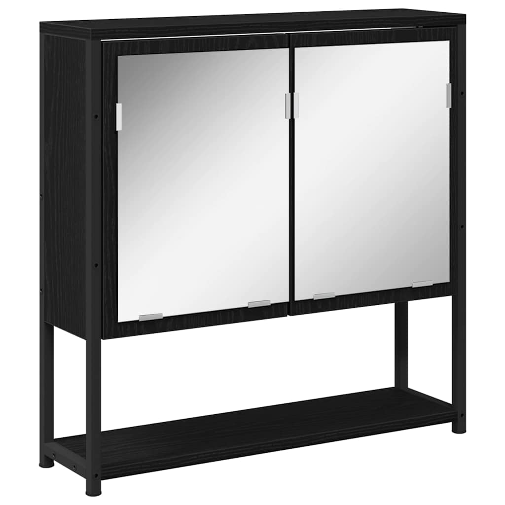 Zrcadlová Skříň Černý Dub 60 X 16 X 60 Cm Kompozitní Dřevo