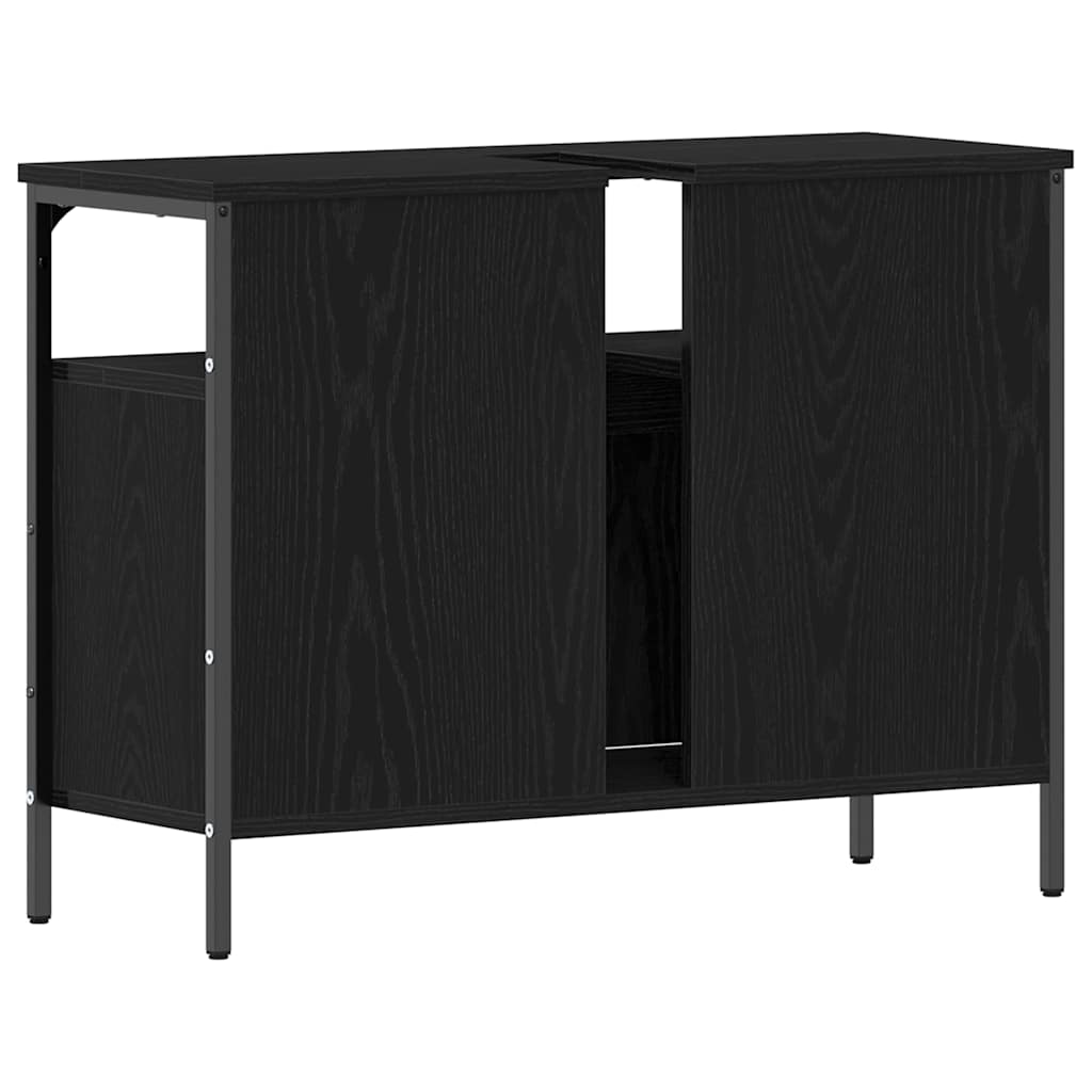 Skříňka Pod Umyvadlo Černý Dub 80 X 30 X 60 Cm Kompozitní Dřevo