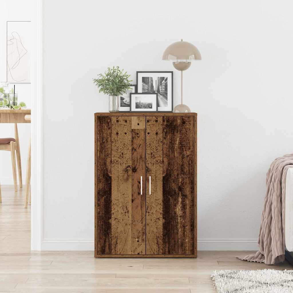 Servírovací Skříň Staré Dřevo 60 X 31 X 84 Cm Kompozitní Dřevo
