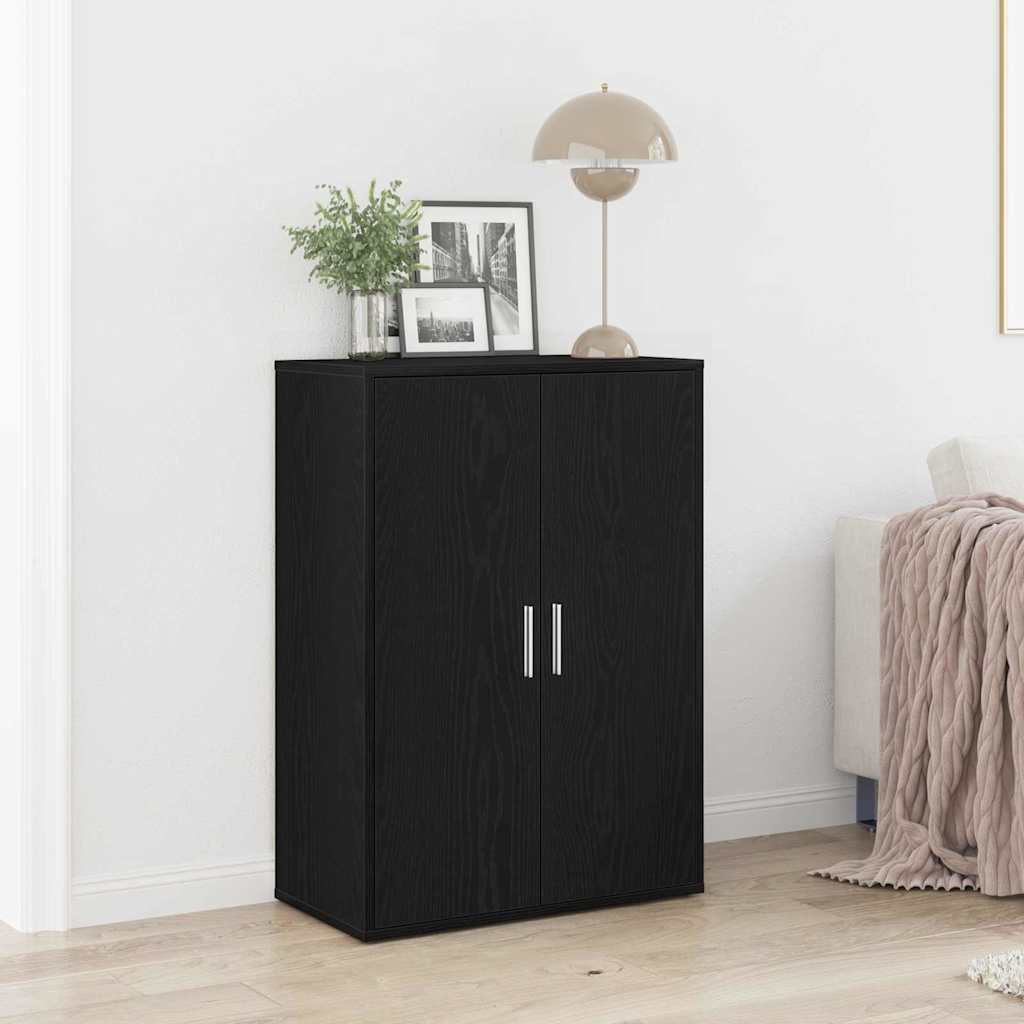 Servírovací Skříň Černý Dub 60 X 31 X 84 Cm Kompozitní Dřevo