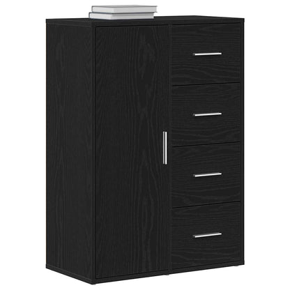 Servírovací Skříň Černý Dub 60 X 31 X 84 Cm Kompozitní Dřevo