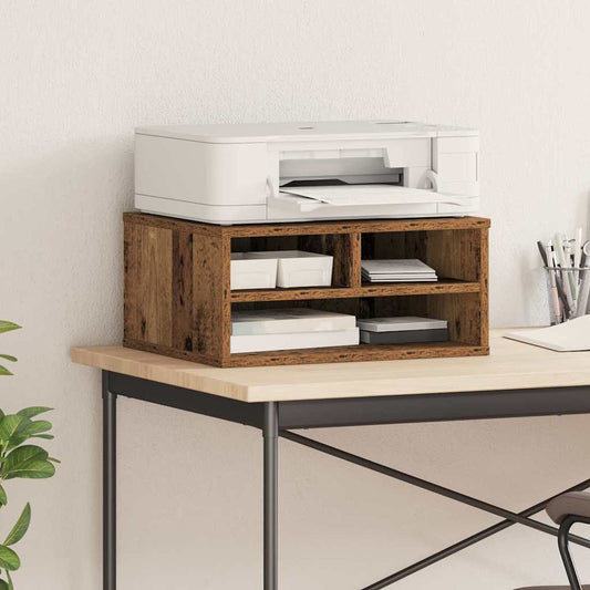 Stojan Na Tiskárnu S Úložištěm Staré Dřevo 49 X 40 X 22.5 Cm