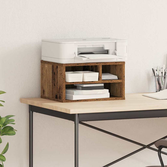 Stojan Na Tiskárnu S Úložištěm Staré Dřevo 40 X 32 X 22,5 Cm