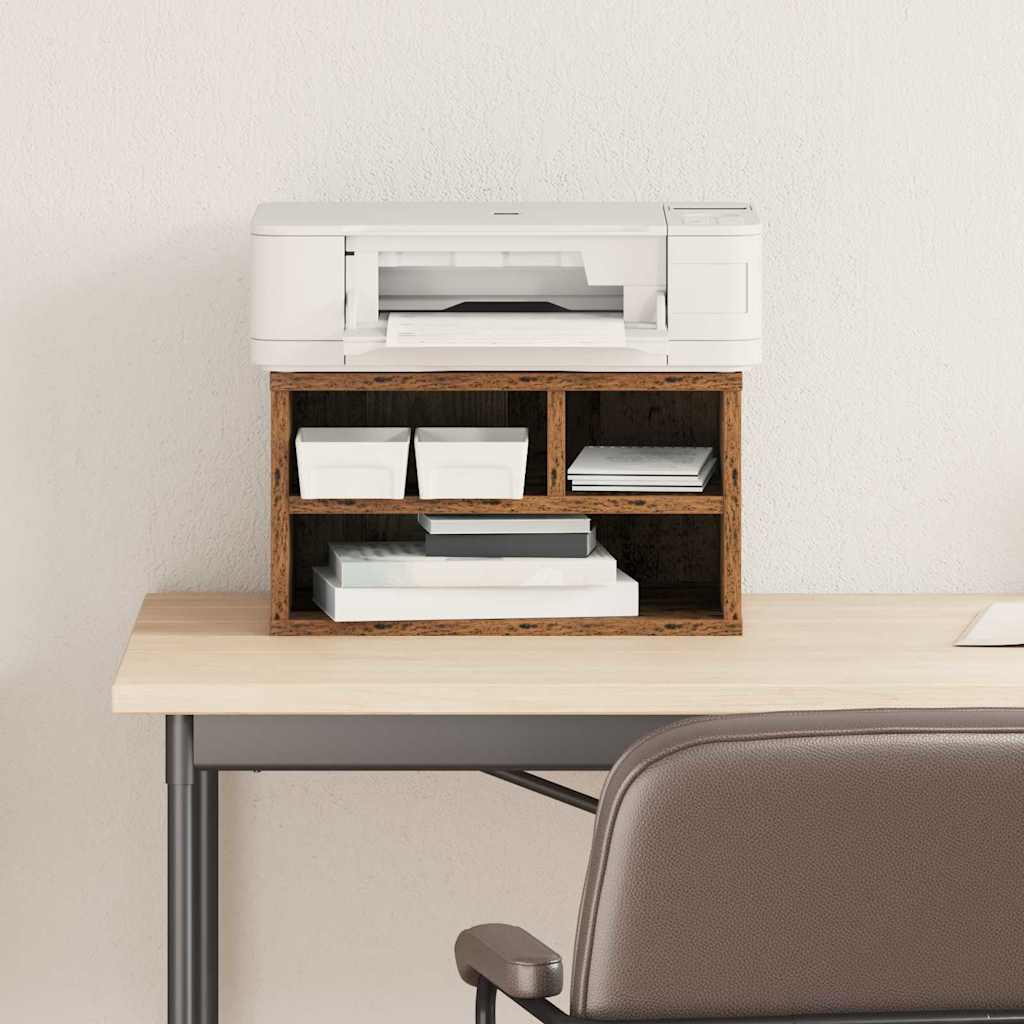 Stojan Na Tiskárnu S Úložištěm Staré Dřevo 40 X 32 X 22,5 Cm