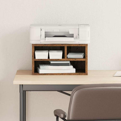 Stojan Na Tiskárnu S Úložištěm Staré Dřevo 40 X 32 X 22,5 Cm