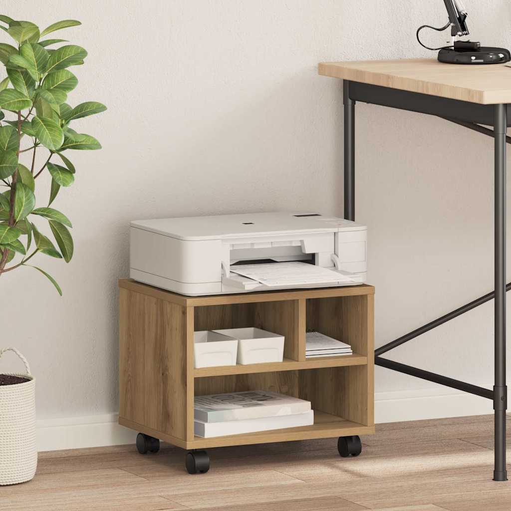 Stojan Na Tiskárnu S Úložištěm Artisanový Dub 41 X 32 X 33.5 Cm