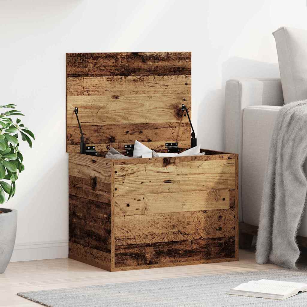 Úložná Krabice Staré Dřevo 60 X 42 X 46 Cm Kompozitní Dřevo