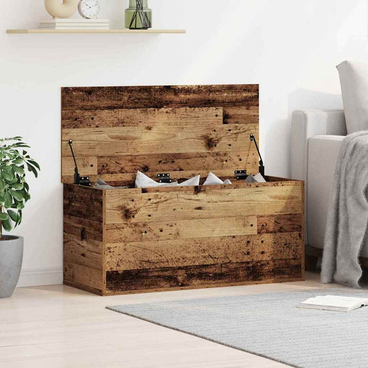 Úložná Krabice Staré Dřevo 100 X 42 X 46 Cm Kompozitní Dřevo