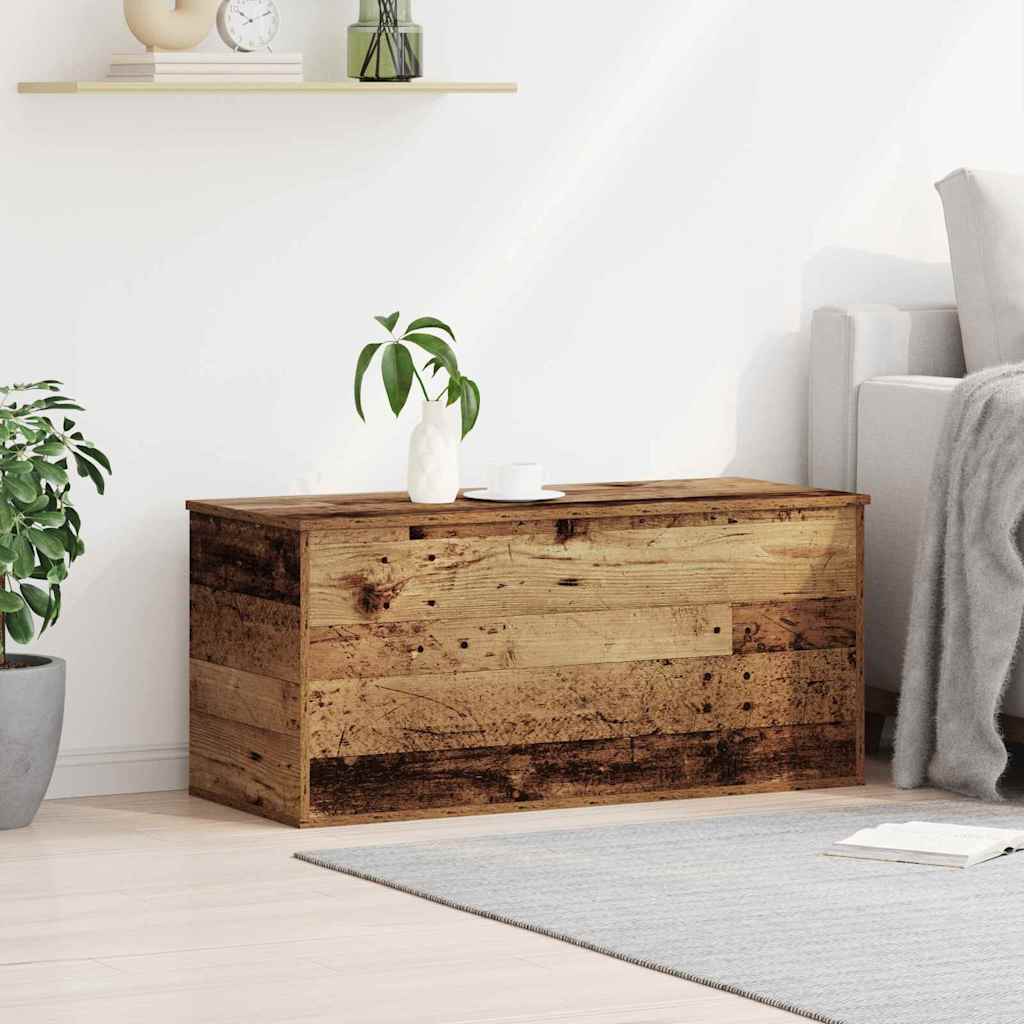 Úložná Krabice Staré Dřevo 100 X 42 X 46 Cm Kompozitní Dřevo