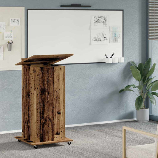 Podium Staré Dřevo Kompozitní Dřevo 55 X 55 X 107 Cm