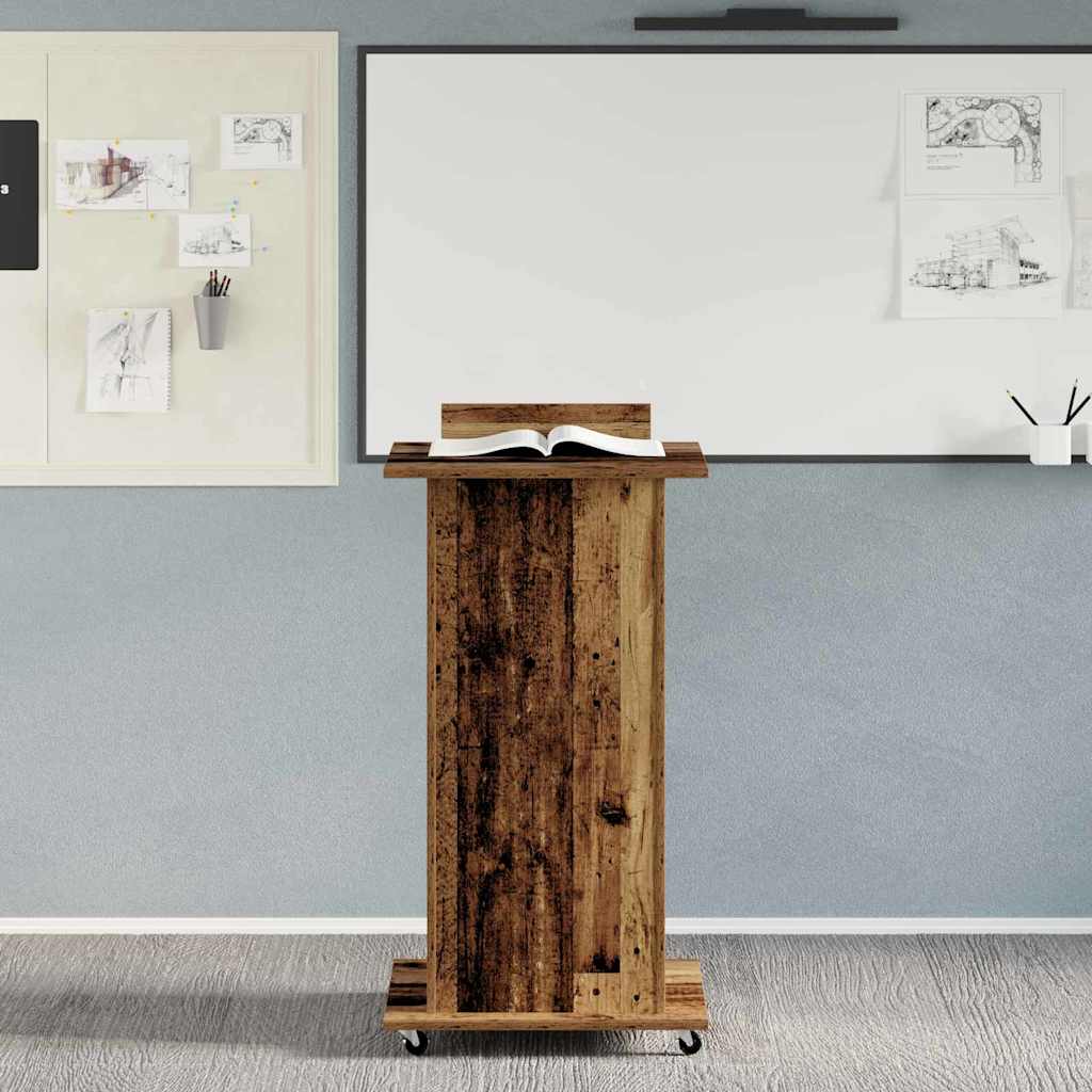 Podium Staré Dřevo Kompozitní Dřevo 55 X 55 X 107 Cm
