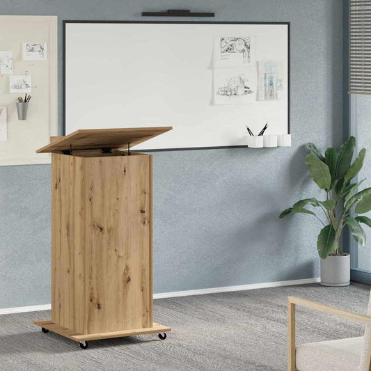 Podium Artisanový Dub Kompozitní Dřevo 55 X 55 X 107 Cm