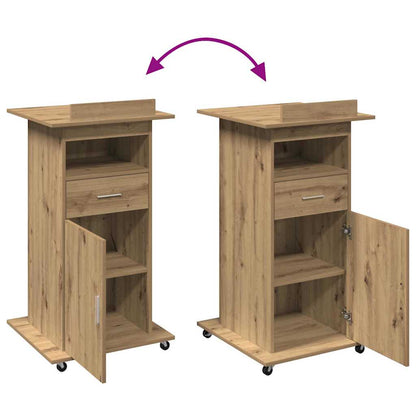 Podium Artisanový Dub Kompozitní Dřevo 55 X 55 X 107 Cm