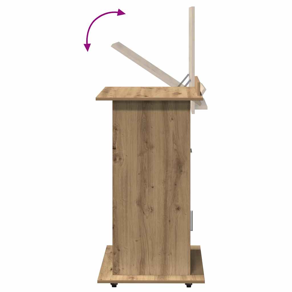 Podium Artisanový Dub Kompozitní Dřevo 55 X 55 X 107 Cm