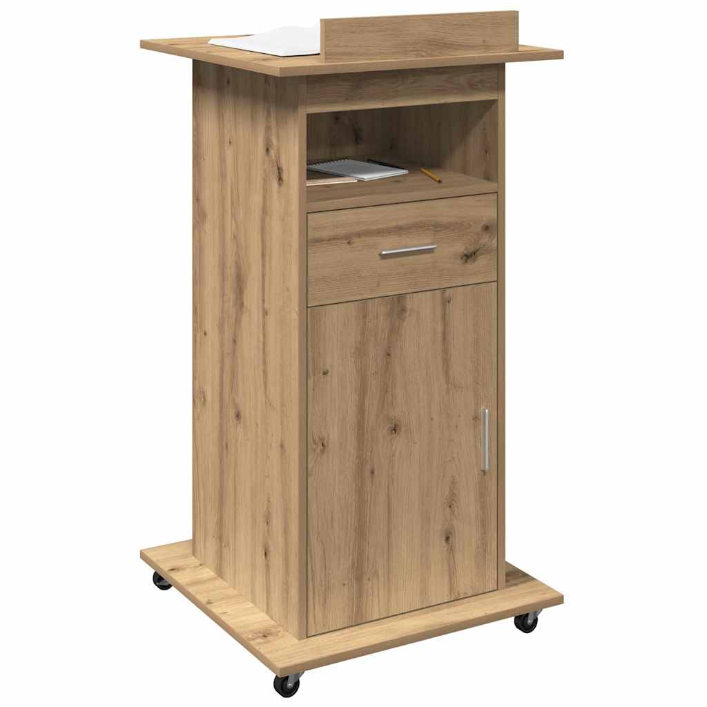 Podium Artisanový Dub Kompozitní Dřevo 55 X 55 X 107 Cm