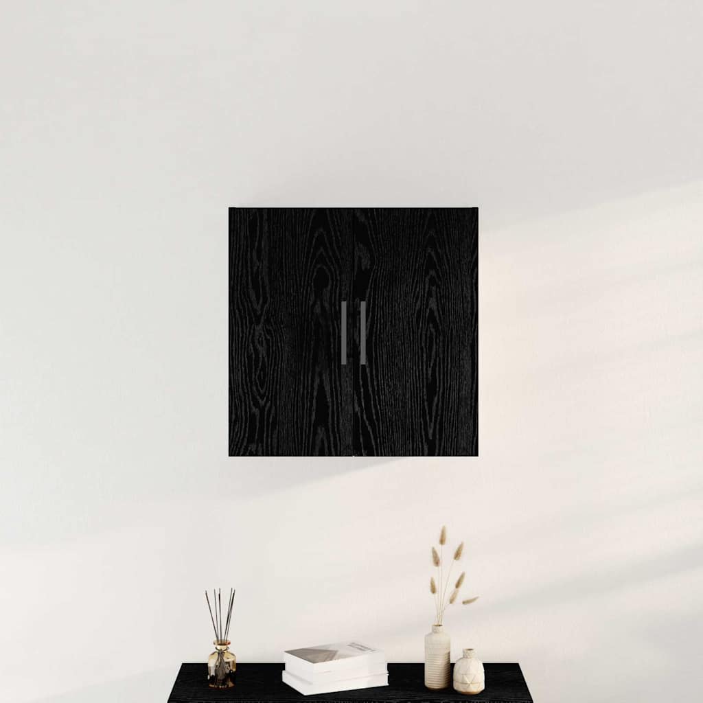 Nástěnná Skříňka 60 X 31,5 X 60 Cm Kompozitní Dřevo Černý Dub