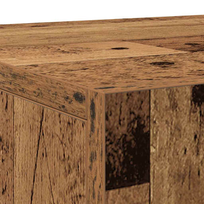 Servírovací Skříň Staré Dřevo 90 X 34 X 80 Cm Kompozitní Dřevo