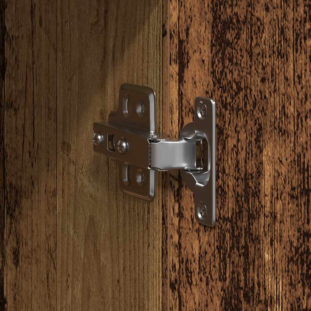 Servírovací Skříň Staré Dřevo 90 X 34 X 80 Cm Kompozitní Dřevo