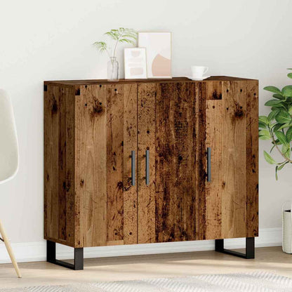 Servírovací Skříň Staré Dřevo 90 X 34 X 80 Cm Kompozitní Dřevo
