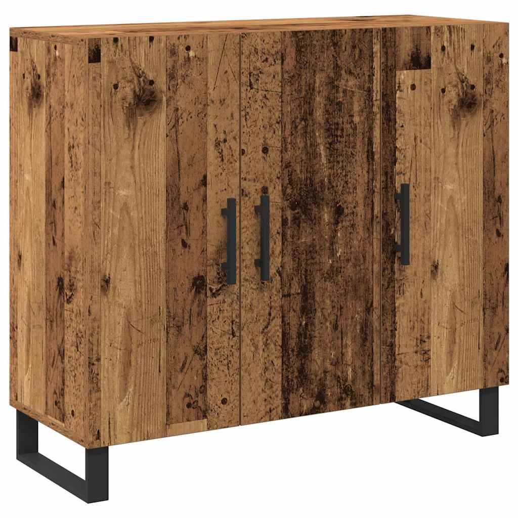 Servírovací Skříň Staré Dřevo 90 X 34 X 80 Cm Kompozitní Dřevo