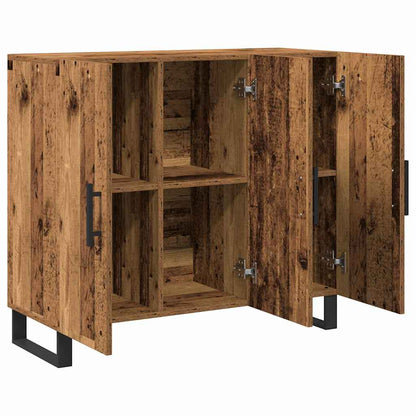 Servírovací Skříň Staré Dřevo 90 X 34 X 80 Cm Kompozitní Dřevo