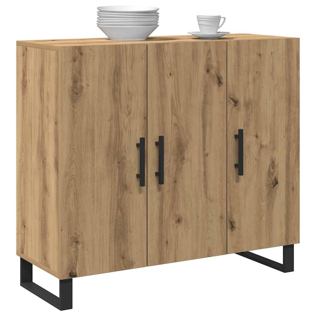 Servírovací Skříň Artisanový Dub 90 X 34 X 80 Cm