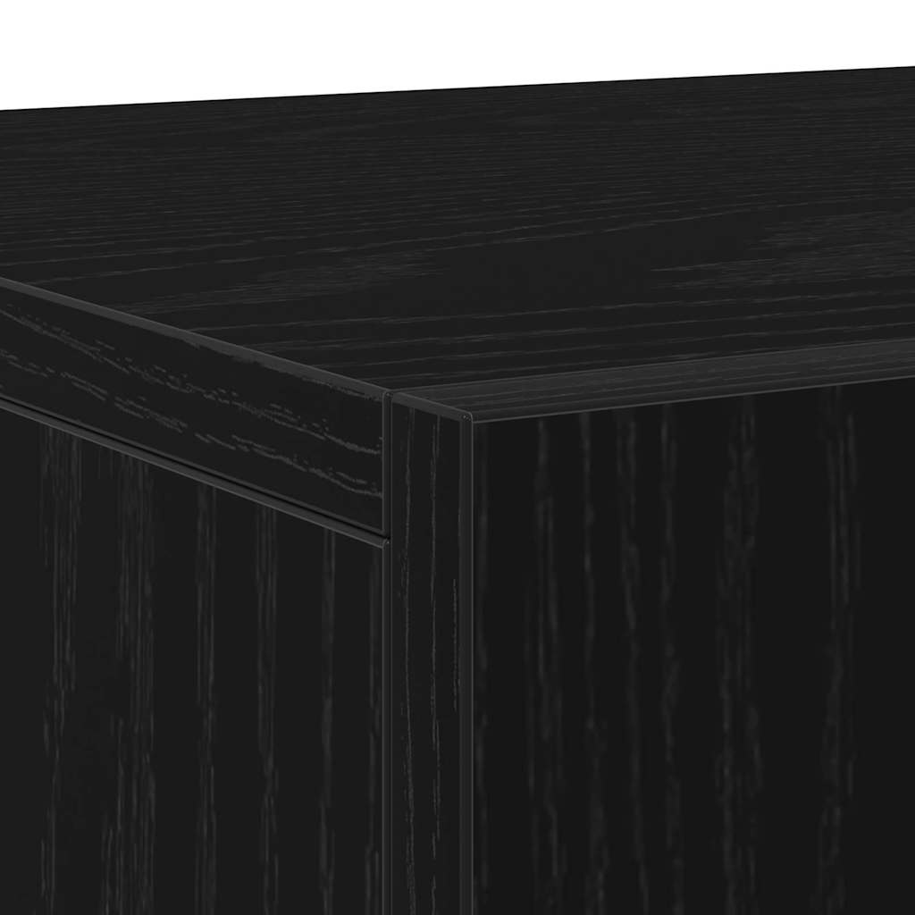 Servírovací Skříň Černý Dub 90 X 34 X 80 Cm Kompozitní Dřevo