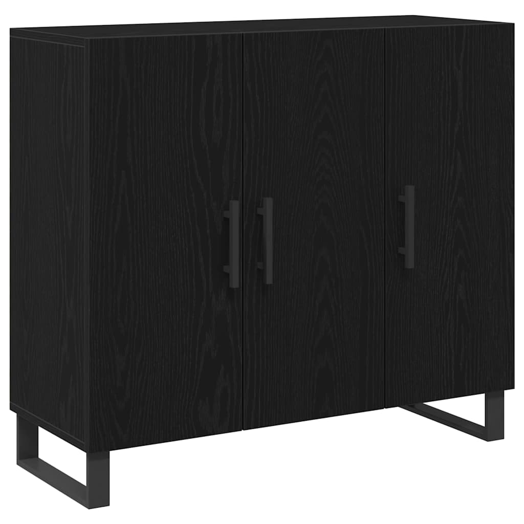 Servírovací Skříň Černý Dub 90 X 34 X 80 Cm Kompozitní Dřevo