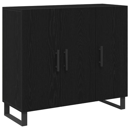 Servírovací Skříň Černý Dub 90 X 34 X 80 Cm Kompozitní Dřevo