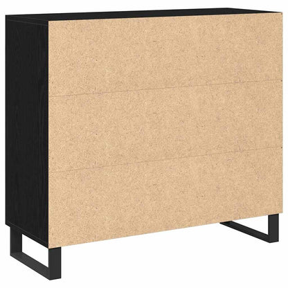 Servírovací Skříň Černý Dub 90 X 34 X 80 Cm Kompozitní Dřevo