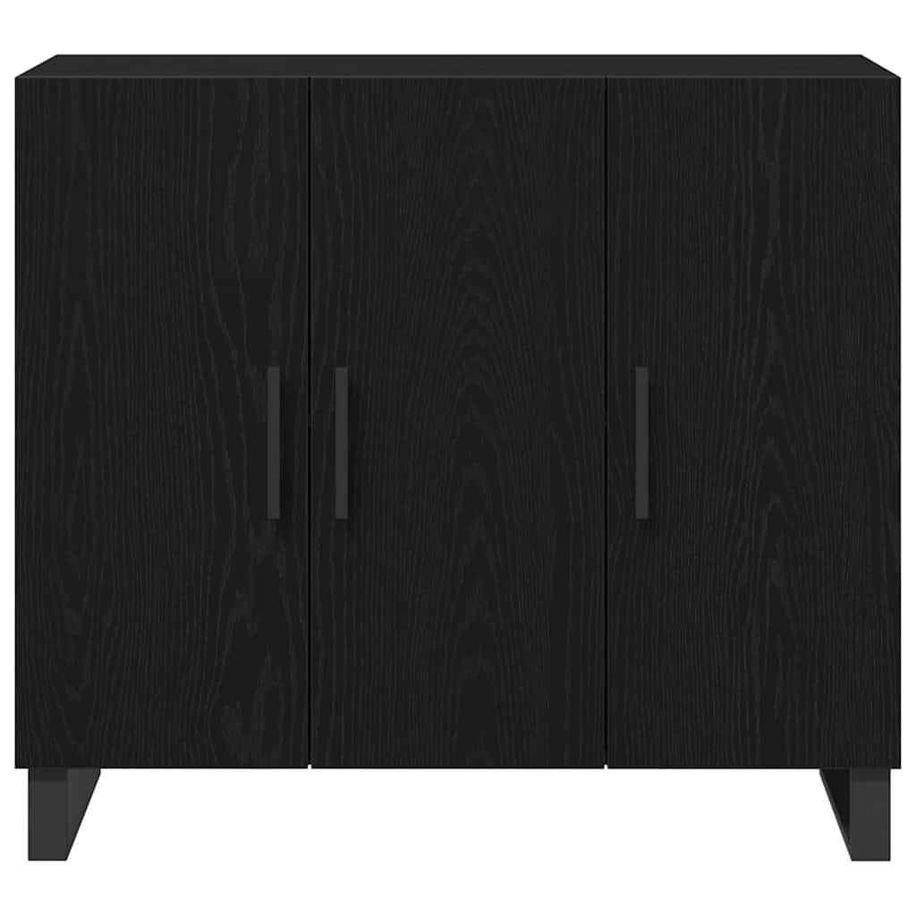 Servírovací Skříň Černý Dub 90 X 34 X 80 Cm Kompozitní Dřevo