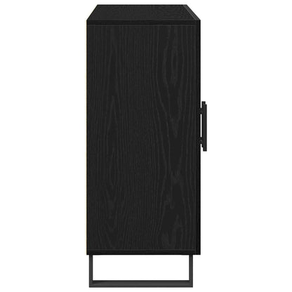 Servírovací Skříň Černý Dub 90 X 34 X 80 Cm Kompozitní Dřevo