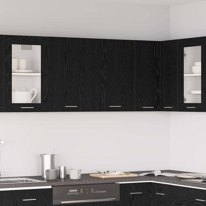 Závěsná Skříňka Lyon Černý Dub 80 X 31 X 60 Cm Kompozitní Dřevo