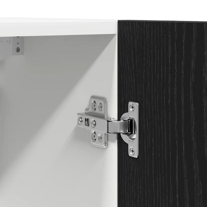 Závěsná Skříňka Lyon 2 Pcs Černý Dub Kompozitní Dřevo