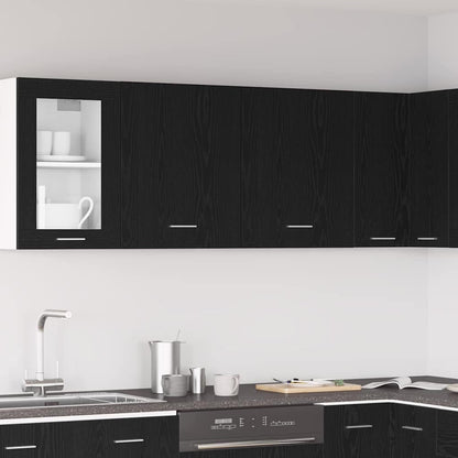 Závěsná Skříňka Lyon 2 Pcs Černý Dub Kompozitní Dřevo