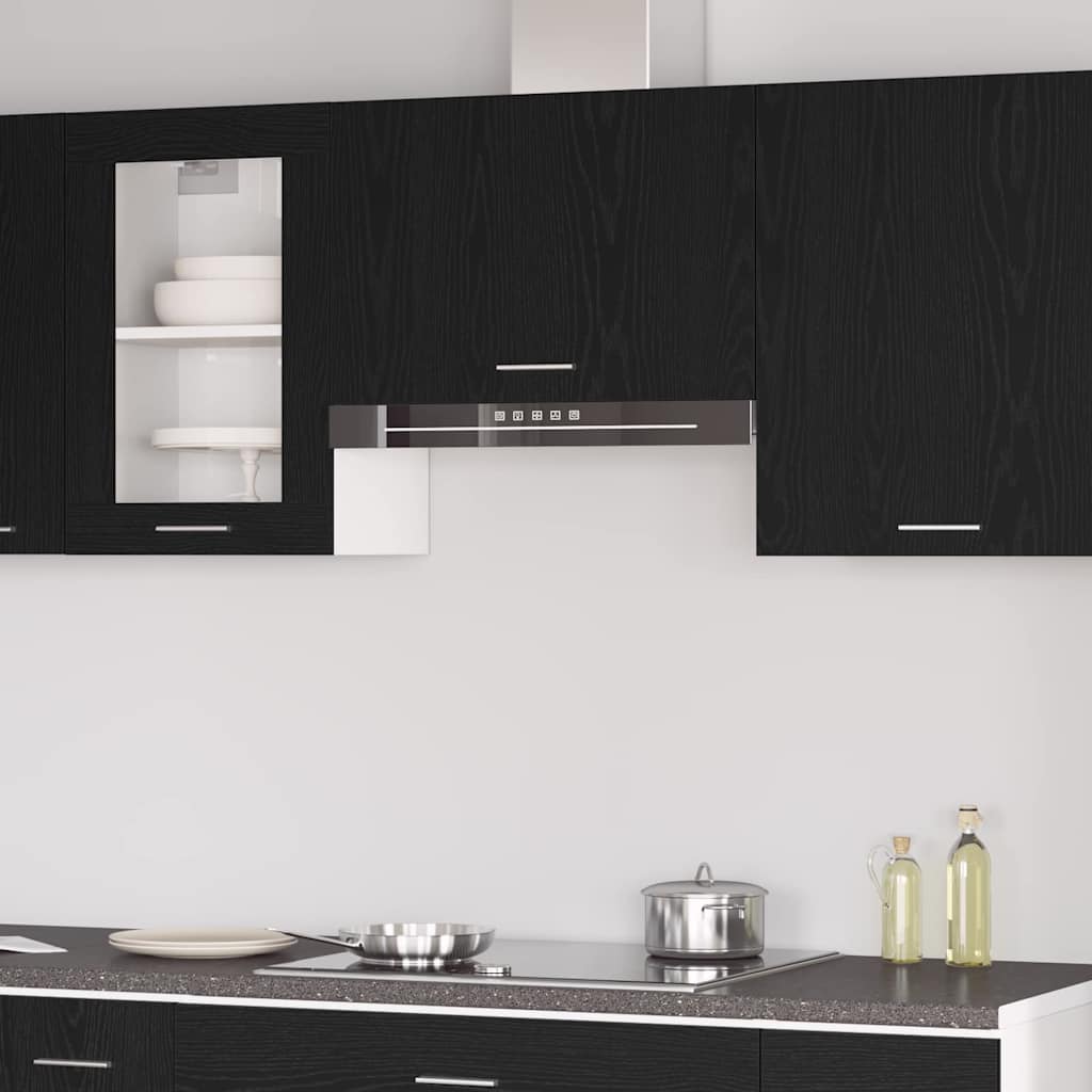Závěsná Skříňka Lyon Černý Dub 60 X 31 X 40 Cm Kompozitní Dřevo