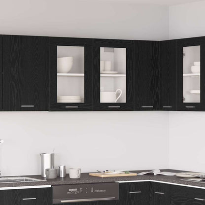 Závěsná Skříňka Lyon Černý Dub 80 X 31 X 60 Cm Kompozitní Dřevo