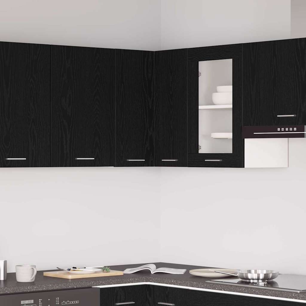 Závěsná Skříňka Lyon Černý Dub 57 X 57 X 60 Cm Kompozitní Dřevo