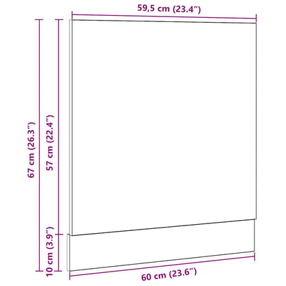Panel Na Myčku Černý Dub 60X1,5X67 Cm Kompozitní Dřevo Černý Dub