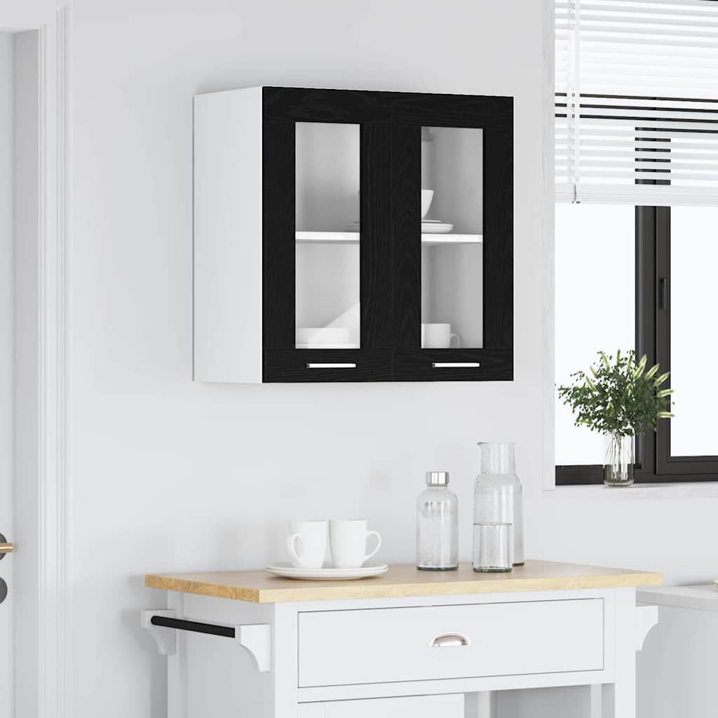Závěsná Skříňka Černý Dub 60 X 31 X 60 Cm Kompozitní Dřevo