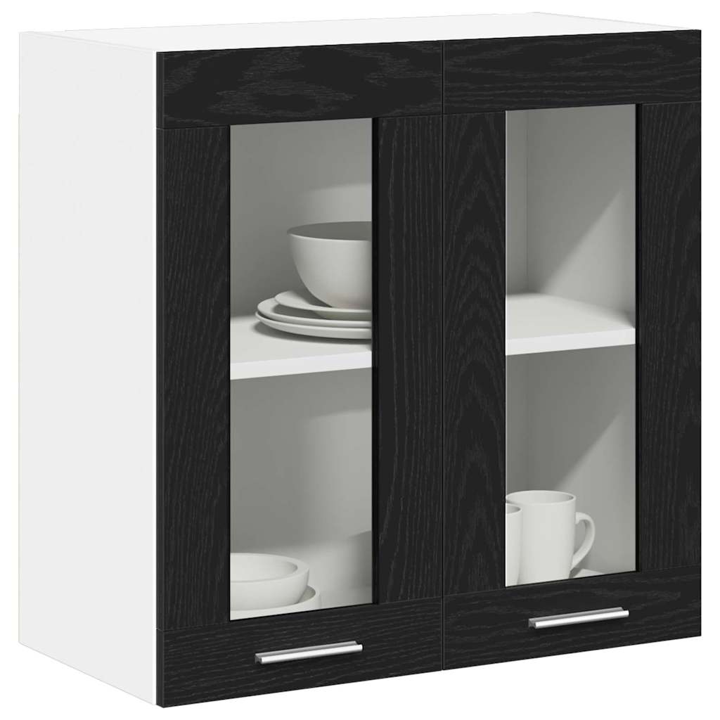 Závěsná Skříňka Černý Dub 60 X 31 X 60 Cm Kompozitní Dřevo