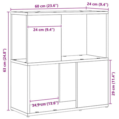 Sestava Tv Skříněk 60 X 24 X 63 Cm Černá Kompozitní Dřevo