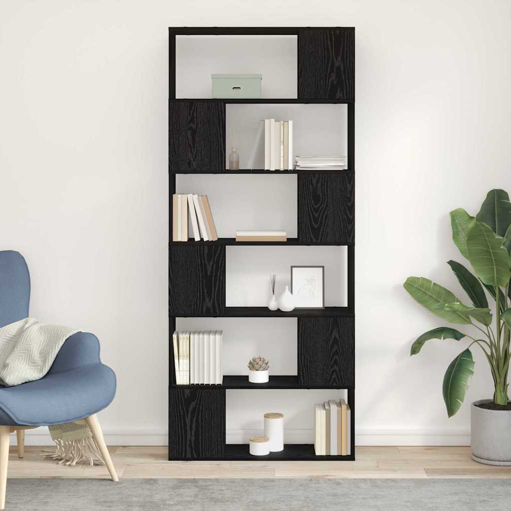 Sestava Tv Skříněk 80 X 24 X 186 Cm Černá Kompozitní Dřevo