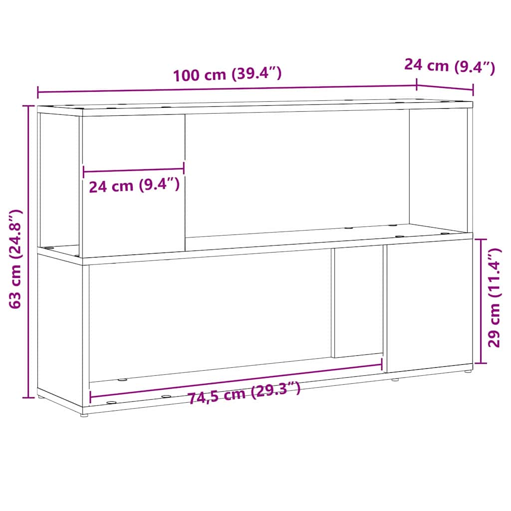 Sestava Tv Skříněk 100 X 24 X 63 Cm Černá Kompozitní Dřevo