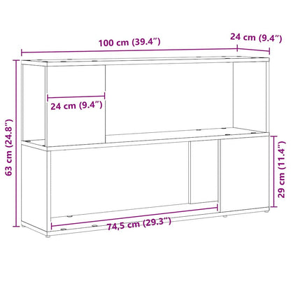 Sestava Tv Skříněk 100 X 24 X 63 Cm Černá Kompozitní Dřevo
