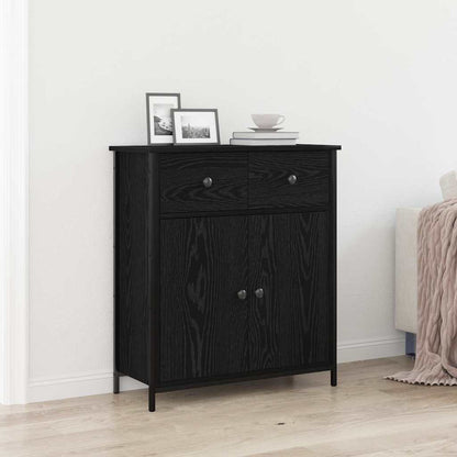 Servírovací Skříň Černý Dub 70 X 30 X 80 Cm Kompozitní Dřevo